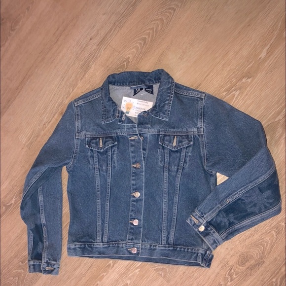Custom floral cyanotype jean jacket - Picture 3 of 3